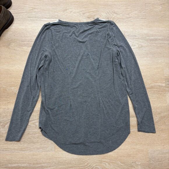 Kit and Ace Cashmere Blend Long Sleeve Top Women's L Color‎ Gray - Picture 5 of 5